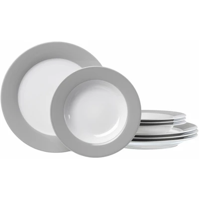 Abbildung von Ritzenhoff &amp; Breker Tafelservice Doppio, 8 teilig, Porzellangeschirr, Grau