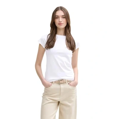 Abbildung von TOM Tailor Denim Fitted Tshirt basic, Damen, Größe: XS, White