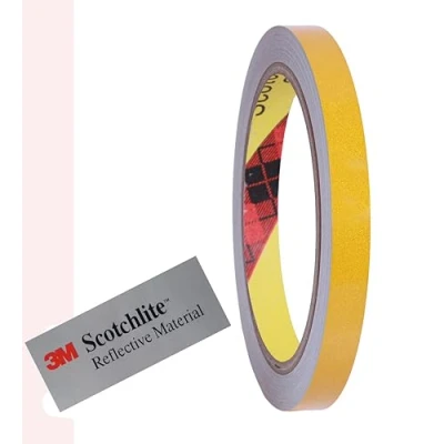 Abbildung von 3M 610C Reflektorband Reflektorfolie reflektierendes Klebeband Sicherheitswarnband Wasserdicht Reflexfolie (Yellow, 20mm x 10meter)