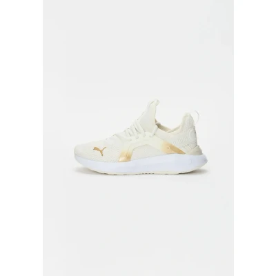Abbildung von Puma Softride ENZO 5 Metallic Trainingsschuh, Damen, Größe: 37, Warm white/gold/black Schuhe