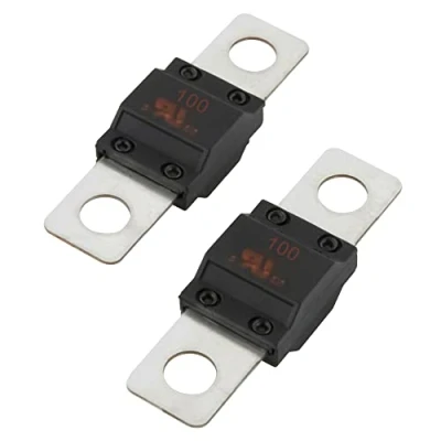 Abbildung von 2 Stück SeKi Midi Schraubsicherung Hochstromsicherung 100A Ampere bis 32V DC KFZ Auto LKW Streifensicherung