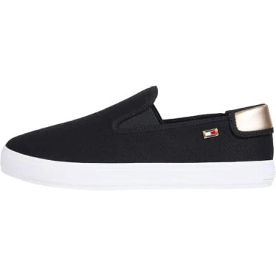 Abbildung von Tommy Hilfiger Slipper, Damen, Größe: 36, Black Baumwolle