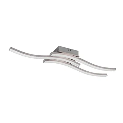 Abbildung von Reality Leuchten LED Deckenleuchte Route R62474407, Metall Nickel matt, Kunststoff weiß, inkl. 4x 5 Watt
