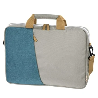 Abbildung von Hama Laptop Tasche bis 15.6 Zoll (Notebook für Laptop, Tablet, MacBook, Chromebook 15,6 Zoll, Umhängetasche als Arbeitstasche oder Schultasche Herren und Damen) Petrol/Grau