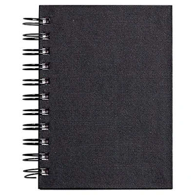 Abbildung von Clairefontaine 134258C Skizzenbuch / Zeichenheft Goldline mit Spiralbindung, DIN A6 10,5x14,8 cm, Hochformat, 64 Blatt 140g elfenbein, einem festen Umschlag, ideal für Mixmedia, Schwarz, 1 Stück