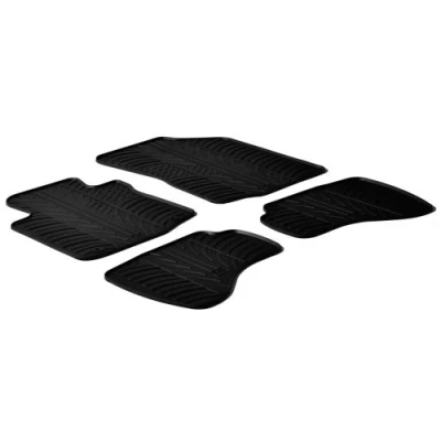 Abbildung von Gledring 0125 Fußmattensatz Gummi vorne und hinten 4 schwarz 750mm 550mm TOYOTA: Aygo, CITROËN: C1 I