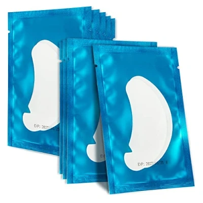 Abbildung von Lunamoon Augenpads für Wimpernverlängerung Wimpern Pads V Pad Eye Auge Gel Wimpernlifting Färben Lash Extension 50 Paar(Blue)