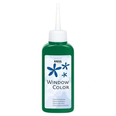 Abbildung von KREUL 42739 Window Color dunkelgrün 80 ml, Fenstermalfarbe auf Wasserbasis, mit strukturierter Oberfläche, für Glas, Spiegel, Fliesen und andere glatte Flächen