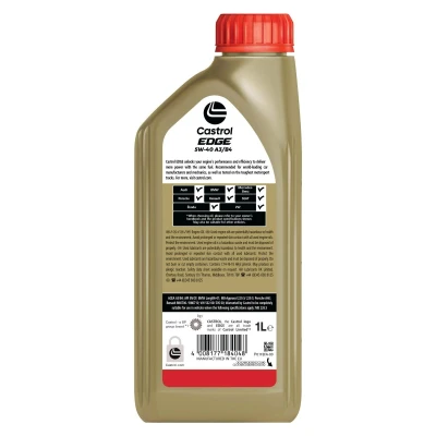 Abbildung von Castrol EDGE A3/B4 5W 40 1l Motoröl 15F716 AUDI: A5 B8 Coupe, Q3, A4 Avant, BMW: 3 Saloon, 5 Touring, VOLKSWAGEN: Golf 4, 5, 7