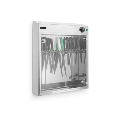 Abbildung von HENDI Messersterilisator 14 Messer UV Bestrahlung 25 W 51 x 16 61 cm inkl. Messerhalter 0 60 Min., Sterilisator für