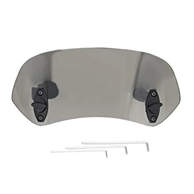 Abbildung von DEWIN Motorrad Windschild, Street Glide Special Windschild Einstellbare Clip On Windschutzscheibe Windabweiser Zubehör (Tawny)
