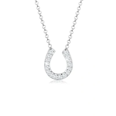 Abbildung von Elli Horseshoe LUCK Halskette silvercoloured, Damen, Größe: 45, Silver coloured