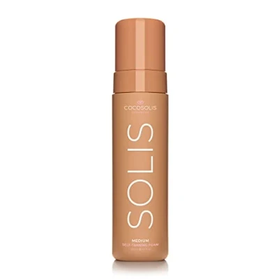 Abbildung von COCOSOLIS SOLIS Medium Selbstbräuner für Gesicht und Körper, Mousse satte, natürliche langanhaltende Bräune, mit pflanzlichem DHA