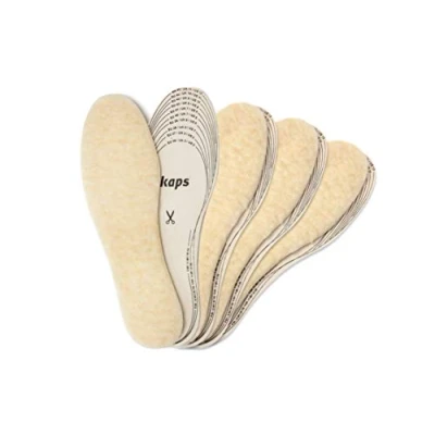 Abbildung von Kaps 4 PAIR PACK WOOL WARM SHOE Insoles CUT TO SIZE Schuhsohle/Fußbett, Größe: One Size, Beige Schuhe