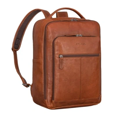 Abbildung von STILORD &#039;Gordon&#039; Rucksack Leder Herren und Damen Messenger Laptop 17 Zoll Lederrucksack Business Herren, Farbe:maraska braun