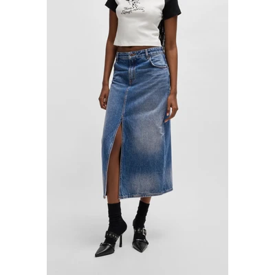 Abbildung von HUGO Gebana Jeansrock, Damen, Größe: Medium, Medium blue