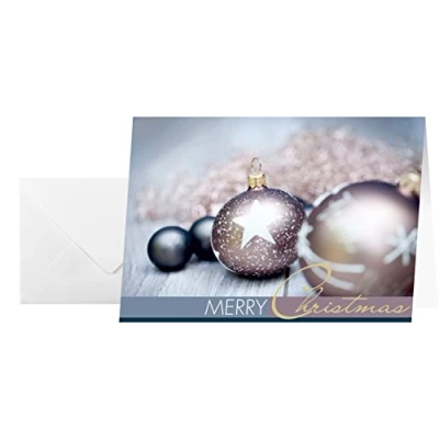 Abbildung von SIGEL DS024 Weihnachtskarten Set mit Umschlag A6 25 Stück &quot;Exquisite&quot; ideal zum Bedrucken