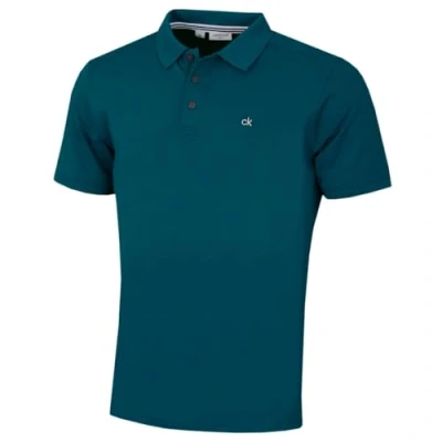 Abbildung von Calvin Klein Herren Campus 3 Knopf Kragen Polo Hemd Benzin XXXL