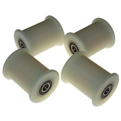 Abbildung von 4 x Nylon Gurtspanner, 50 mm Durchmesser, 53 Nut, 10 Lager, präzise gefräst in der EU (50 10)
