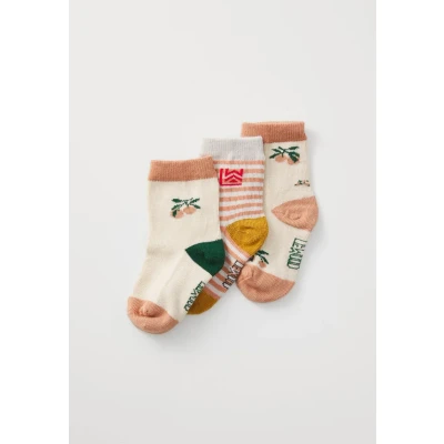 Abbildung von Liewood Silas Socks Unisex 3 PACK Socken Peach sea für Kinder, Größe: 25 28,