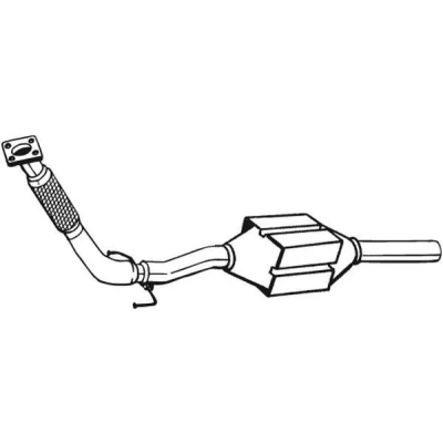 Abbildung von BOSAL 099 847 Katalysator Euro 3 mit Anbauteilen VOLKSWAGEN: Polo IV Hatchback, SEAT: Ibiza 3, SKODA: Fabia I Hatchback