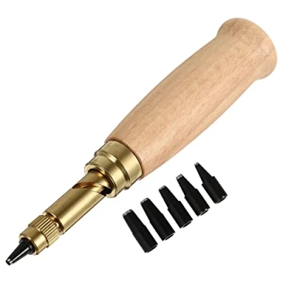 Abbildung von UKCOCO 6 teiliges Stanzset für Leder, legierter Stahl, automatische Lochstanzer, geeignet 1,5 mm, 2 2,5 3 3,5 4 mm