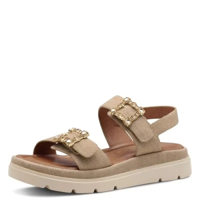 Abbildung von Tamaris Plateausandalette, Damen, Größe: 40, Tan Schuhe