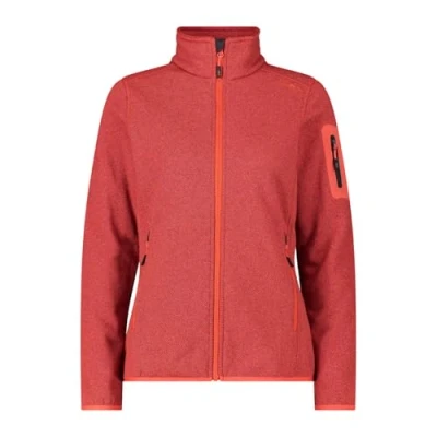 Abbildung von CMP Damen Strickfleecejacke ohne Kapuze 3H14746 H23 42 Red Fluo