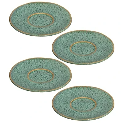 Abbildung von LEONARDO HOME 018604 MATERA Keramikuntertasse 11 cm grün 4er Set, Keramik