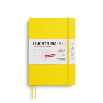 Abbildung von LEUCHTTURM1917 372495 Wochenkalender &amp; Notizbuch Medium (A5) 2026, 12 Monate, Softcover, Zitrone, Deutsch