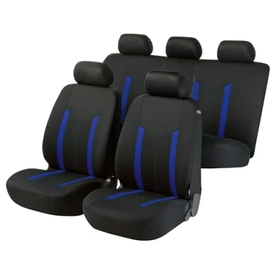 Abbildung von WALSER Kent 11777 Sitzschonbezug blau/schwarz Polyester vorne und hinten VOLKSWAGEN: Polo V Hatchback, IV Golf Alltrack 7 kfzteile,