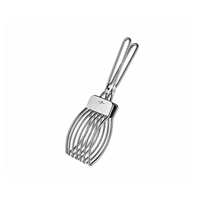 Abbildung von Küchenprofi Bratenzange , Silber Tranchierzange Kochzange Bratzange Schneidehilfe Scherenzange Fleischzange aus Edelstahl Fleisch Schneider Brot Schneidezange