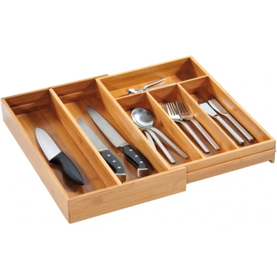 Abbildung von Kesper 30087 Besteckkasten ausziehbar, Kunststoff, Maße: 29 50 cm x 38 6.5 cm, grau