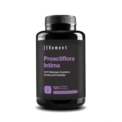 Abbildung von Probiotika Frauen Intimflora, mit D Mannose, Cranberryextrakt WICHTIG: 5 Stämme Lactobacillus Reuteri, Rhamnosus, Crispatus, Casei und Acidophilus Laborgeprüft, Magensaftresistent Zenement