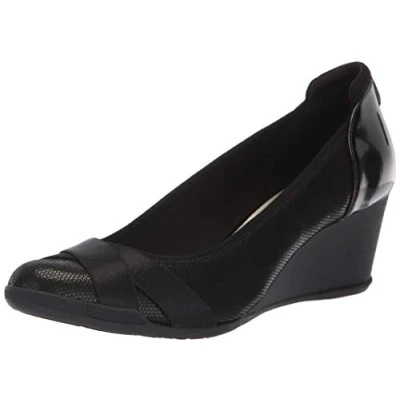 Abbildung von Anne Klein Damen Timeout Wedge Pumps, Schwarz, 36.5 EU