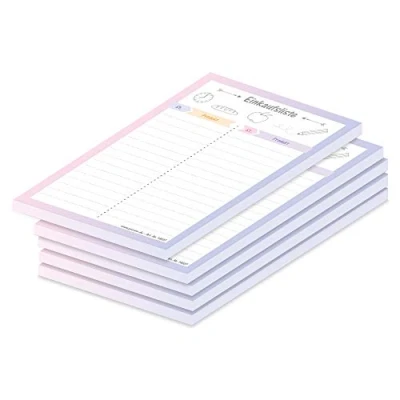 Abbildung von PRICARO Einkaufsliste &quot;Allerlei&quot;, magnetisch, rosa, A6, 25 Blatt, 5 Stück
