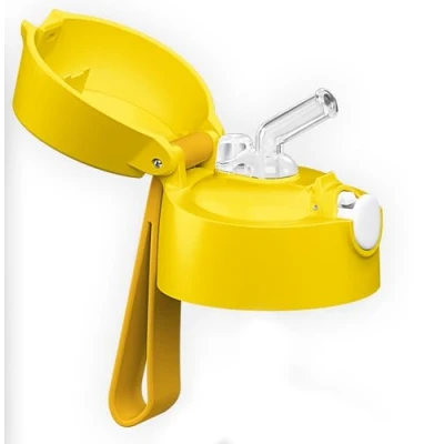 Abbildung von Jarlson® Ersatzdeckel für Charli und Mali Trinkflasche, verwendbar 350ml 500ml Flasche, Ersatzteile, Ersatz (Charli Deckel (Strohhalm), Gelb)