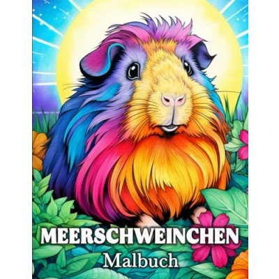 Abbildung von Meerschweinchen Malbuch: 50 niedliche Bilder zum Stressabbau und zur Entspannung