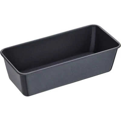 Abbildung von Original Kaiser La Forme Plus Backform Kastenform 25 x 10 cm, Brotbackform rechteckig beschichtet, Emailleboden, Kuchen Brote, sauerteigbeständig, Schwarz