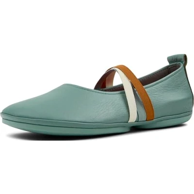 Abbildung von Camper Damen Right Nina K201665 Ballerina, Mittelgrün 008 TWS, 38 EU