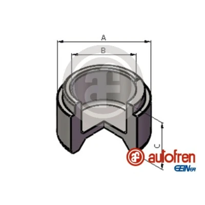 Abbildung von AUTOFREN SEINSA D025519 Kolben, Bremssattel 48 Vorderachse ATE BMW: 3 Saloon, ALFA ROMEO: GTV, PORSCHE: 911 Convertible