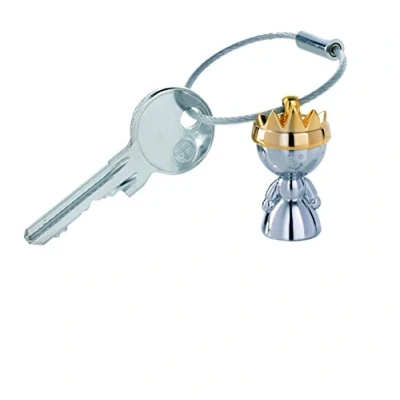 Abbildung von TROIKA Schlüsselanhänger LITTLE QUEEN KR9 37/CH Königin goldene Krone Queen, Hoheit, Majestät Prinzessin Metall glänzend das Original von
