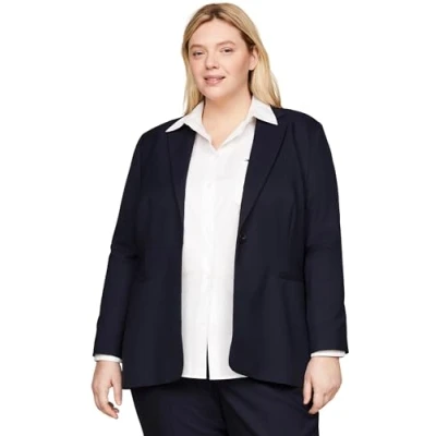Abbildung von Tommy Hilfiger Curve CORE Regular Blazer, Damen, Größe: 52, Desert sky