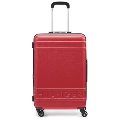 Abbildung von Tommy Hilfiger Lexington Upight Hartschalenkoffer, Rot/Ausflug, einfarbig (Getaway Solids), 25&quot;, Hartschalenkoffer