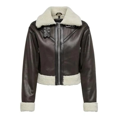 Abbildung von ONLY Onlbetty Bonded Aviator Winterjacke, Damen, Größe: Medium, Mole/humus