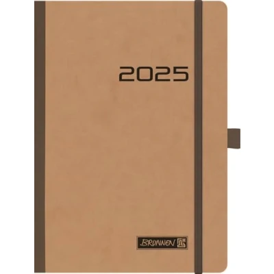 Abbildung von BRUNNEN Buchkalender Modell 796 (2025), 2 Seiten = 1 Woche, A5, 128 Seiten, Karton Einband, flexibel, braun