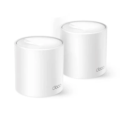 Abbildung von TP Link Deco X1500 Mesh WLAN Set (2 Pack), Wi Fi 6 AX1500 Dual Band Router &amp; Repeater, 2X Gigabit Ports für Jede Einheit, empfohlen Häuser mit 3 4 Schlafzimmern, Umfassender Jugendschutz, WPA3