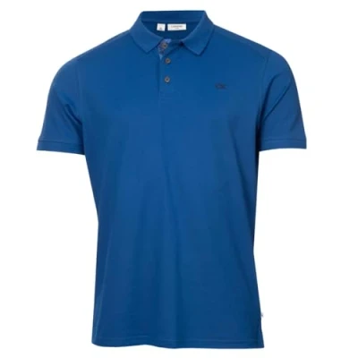 Abbildung von Calvin Klein Herren Campus 3 Knopf Polo Hemd Dresdner Blaues Tarnmuster XL