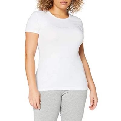 Abbildung von Emporio Armani Damen Iconic Cotton T Shirt, L, Weiß
