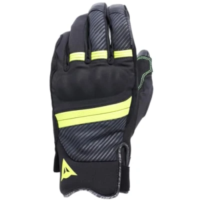 Abbildung von Dainese Fulmine D Dry® Gloves, Winter Motorradhandschuhe, Knöchelschützer, Handschuhe mit thermischer Polsterung, Touchscreen, Mann, Schwarz/Fluo Gelb/Eisengrau, XL